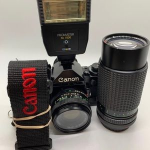 Canon A-1 35mm SLR Film Camera with Canon FD 50mm f/1.8 Lens